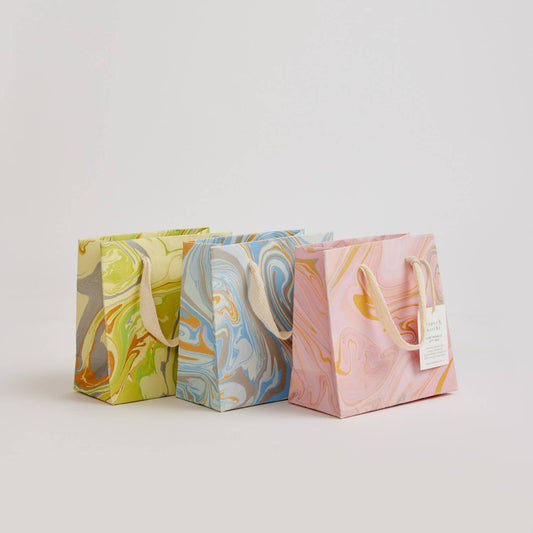 Hand Marbled Gift Bags (Small) - Pastel