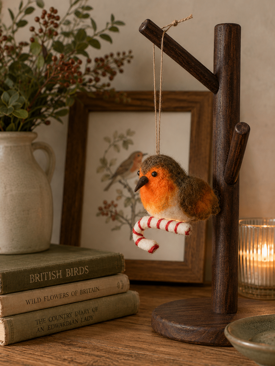 Robin Xmas Felt Decoration