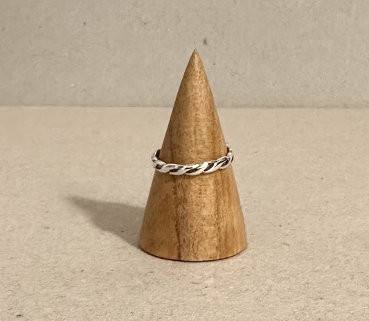 Tegan Braided Silver Stacking Ring