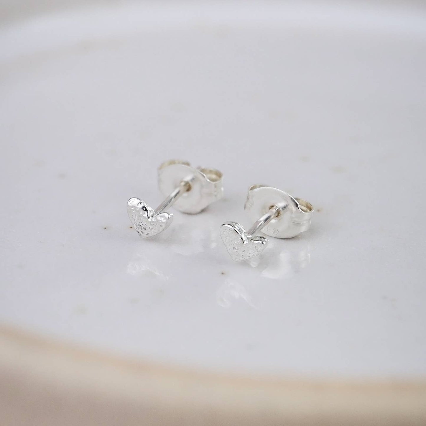 Sterling Silver Mini Studs - Abstract Heart