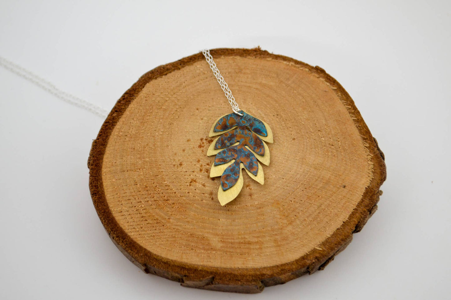Double Fern Leaf Necklace