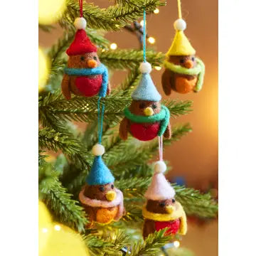 Fair Trade Felt or wool hanging animals