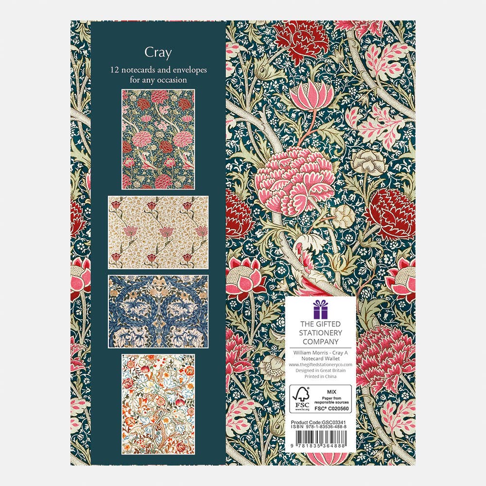 Notecard Wallet - William Morris - Cray A