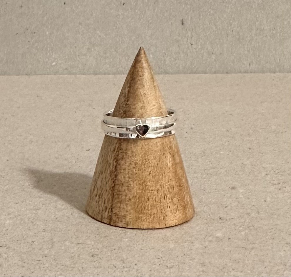 Gemma Heart Spinning Ring - Silver
