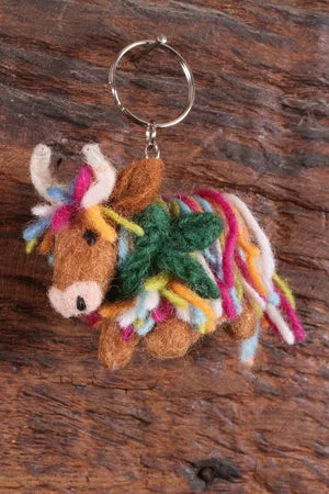 Fair Trade Felt or wool hanging animals