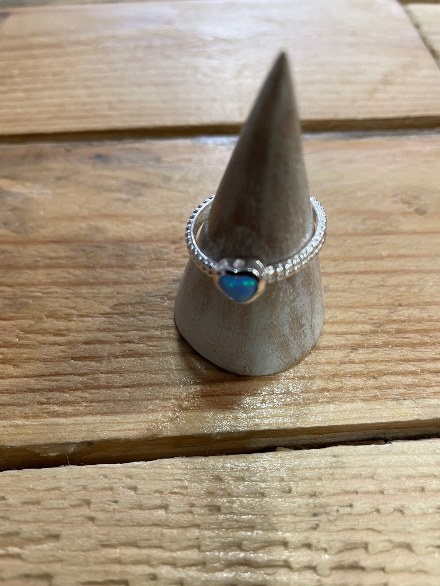 Jemima blue or White Opal Stone Ring