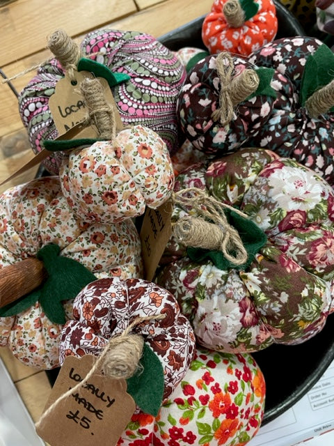 Locally Made Fabric Pumpkins