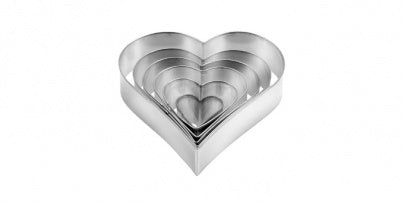Heart-Shaped Cookie Cutters, 6 Pcs Delicia
