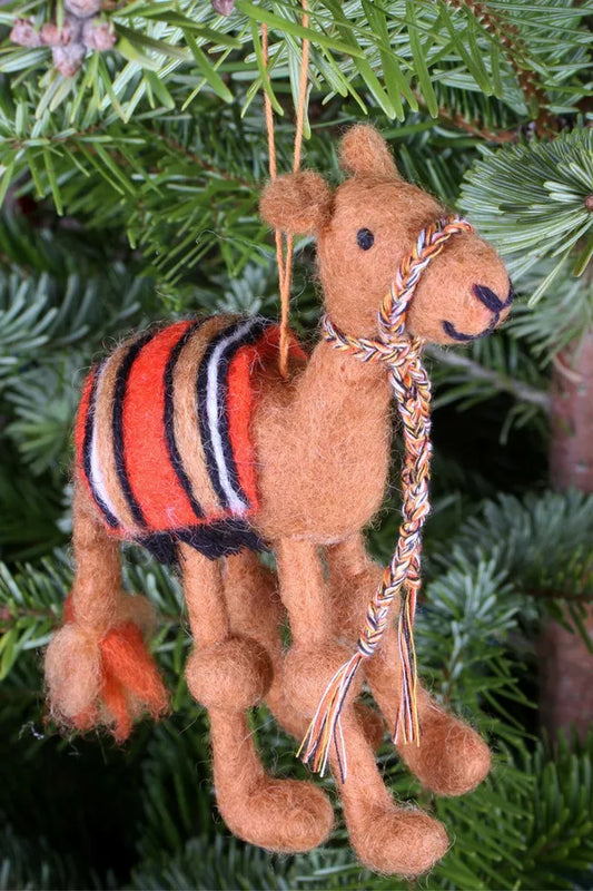 Fair Trade Felt or wool hanging animals