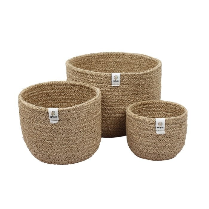 Tall Jute Bowl Set & Baskets